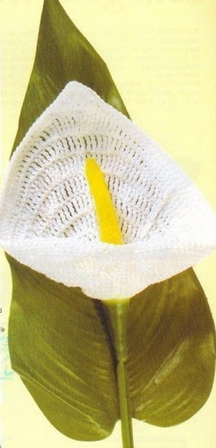 Схема цветка крючком