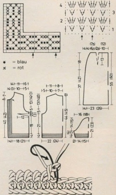 Схема вязания костюма крючком