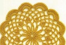 Схемы круглых мотивов крючком