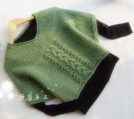 Схема модного пуловера спицами