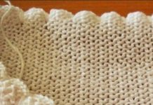 Оформление горловины спицами