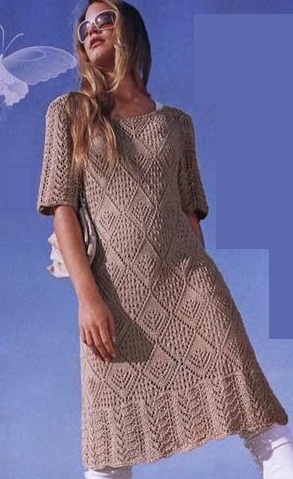 Вязаное платье схема