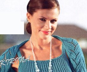 Платье и шраг спицами