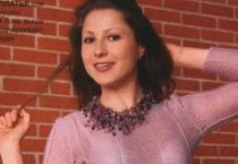 Платье вязанное спицами