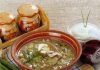 Окрошка с овощами и грибами