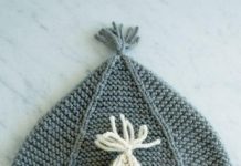 Шапка платочной вязкой