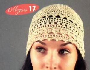 Ажурная летняя шапочка крючком