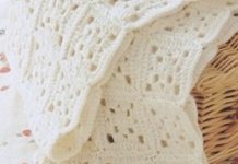 Шарф из квадратных мотивов крючком