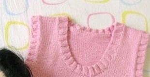 Узор для детского жилета спицами