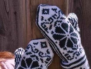 Жаккардовый узор для варежек